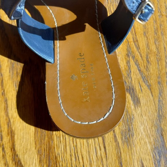 Kate Spade Navy Blue Thong Sandals - Picture 5 of 16